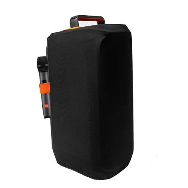 Imagem de Capa protetora contra poeira para caixa de som JBL Partybox 110/Stage 120 portátil, capa de alto-falante elástica com faixa de suporte de microfone