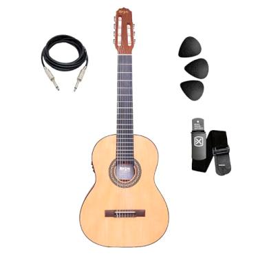 Imagem de Violão Rozini Rx207 7 Cordas Elétrico Nylon Fosco