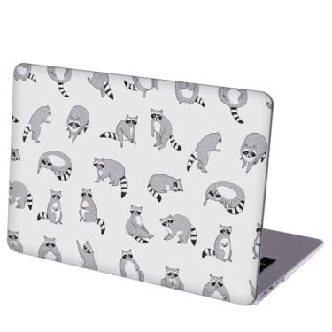 Imagem de Compatível com MacBook Air 13 polegadas Retina Display com Touch ID, capa rígida com capa de teclado e protetor de tela (M1 A2337 A2179 A1932, versão 2018-2020) - Raccoons MD4981