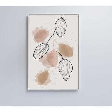 Imagem de Quadro Abstrato Folhas 60x40 Cm Adesivo Fotográfico