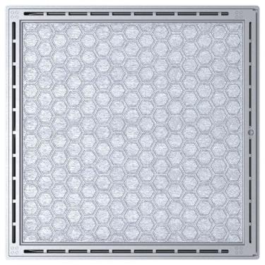 Imagem de Alçapão Tampa Casa Maquina Piscina 120x120 Gaveta Deslizante Cinza