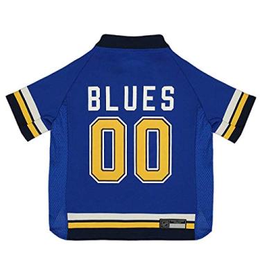 Imagem de Camiseta NHL St.Louis Blues para cães e gatos, média. Deixe seu animal de estimação ser um verdadeiro fã da NHL!