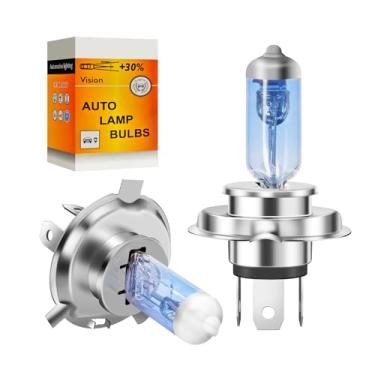 Imagem de Lâmpada de farol halógena H4 12V 60/55W, 3500K branco quente, para faróis de carro, 2 peças