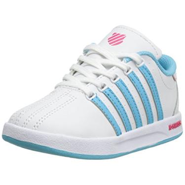 Imagem de K-Swiss Tênis Court Pro TDL (infantil), Branco/Framboesa, 8 Toddler