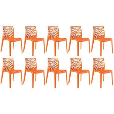 Imagem de Loft7, Kit - 10 x cadeiras Gruvyer - Laranja