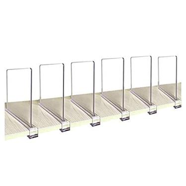 Imagem de Divisor de prateleira de acrílico CY craft, Moderno, Clear, Pack of 6, 1