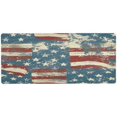 Imagem de SEHANY Tapete de mouse grande com bandeira americana, 80 x 40 cm, antiderrapante, para jogos, base de borracha de 3 mm, protetor de mesa para laptop, desktop, escritório e casa