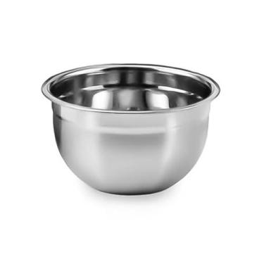 Imagem de Tigela Inox Bowl 26cm Multiuso Profissional, Aço Inoxidável, 12,5x26cm, 240g, Resistente à Corrosão
