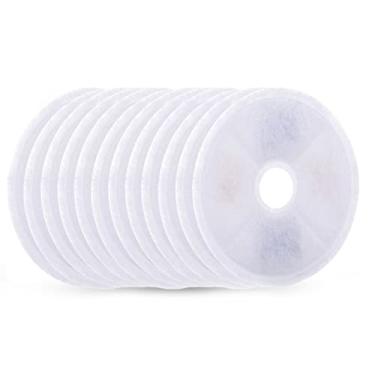 Imagem de Filtros de reposição para bebedouro gato Flor Pet GEX 12PCS Carbono Ativado Resina Algodão Malha Água Potável Fresca Limpa e Segura Profundamente Purificada Cuidar da Saúde do
