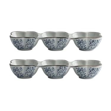 Imagem de prato de lanche Compartimento comercial prato de sabor churrasco panela quente pires restaurante ocidental frio retro utensílios mesa domésticos tigela de sopa(Grande)