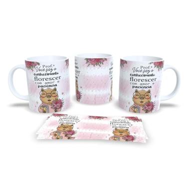 Imagem de Caneca de Cerâmica 325ml com Estampa de Capivara Professor, Design Colorido com Frase Motivacional (11)