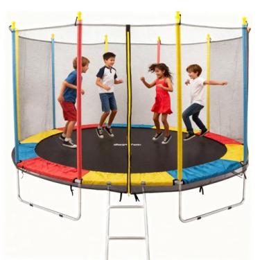 Imagem de Cama Elástica Infantil Pula Pula Trampolim 3,05 M Colorida - Kparts Im