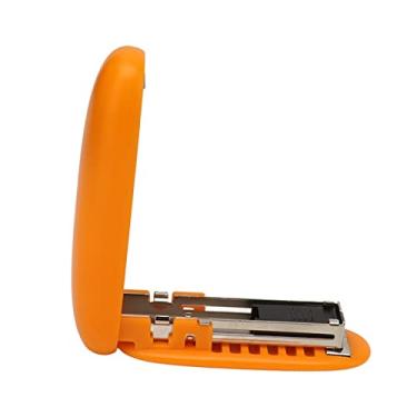 Imagem de Zerodis Mini Grampeador de Mesa, Capacidade para 15 Folhas, Compatível Com Grampos 24/6 e 26/6, Grampeador Portátil de Escritório e Papelaria de Estudo (Laranja)