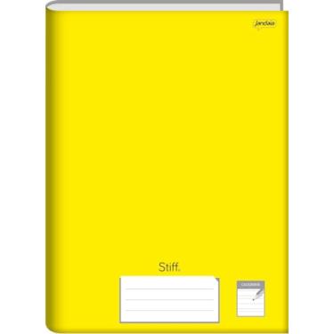 Imagem de Jandaia - Caderno Brochura Universitário Caligrafia Capa Dura 96 Fls Stiff Amarelo - Pacote com 05 unidades