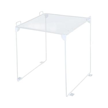 Imagem de FytStycale Organizador de armário dobrável, multifuncional, prático e para academia e trabalho. Ideal para organizar embaixo da pia, Branco