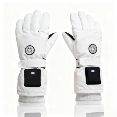 Imagem de Luvas Térmicas Recarregáveis Para Inverno, À Prova D’água E Corta-vento, Aquecimento Em Toda A Palma Com Pontas Touchscreen — Luvas Elétricas Para Moto E Atividades Ao Ar Livre(Black)