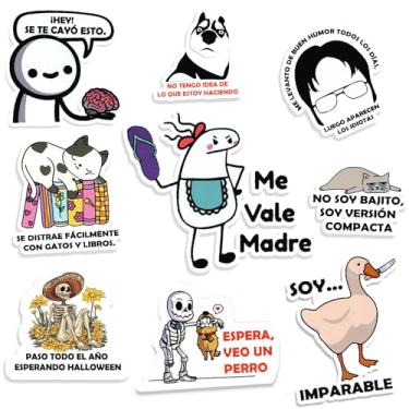 Imagem de Amerbe Adesivo espanhol engraçado | Decalques à prova d'água de meme sarcástico para adultos, capacetes, capacetes, laptops, garrafas de água, álbuns de recortes