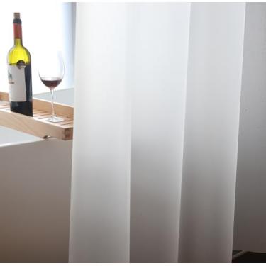 Imagem de WellColor Forro de cortina de chuveiro branco impermeável, cortina de chuveiro PEVA de plástico e forro, forro de chuveiro resistente 182 x 182, tamanho padrão, 12 furos com ilhós e 3 pedras pesadas