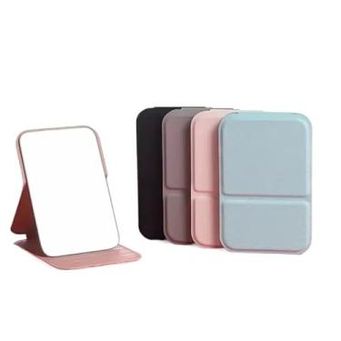Imagem de Espelho de Maquiagem Dobrável Portátil HD Espelho Cosmético para Mesa e Mão, Ideal para Quarto, Viagem e Escritório,Mulheres e Adolescentes (4)