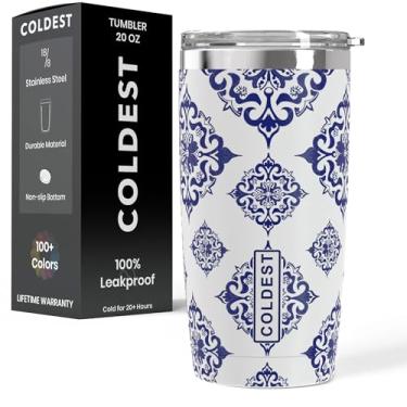 Imagem de Copos de café Coldest - Copo 100% à prova de derramamento - Aço inoxidável com isolamento duplo - Copos à prova de vazamento para mulheres e homens - Porta-copos amigável e fácil de limpar (europeu