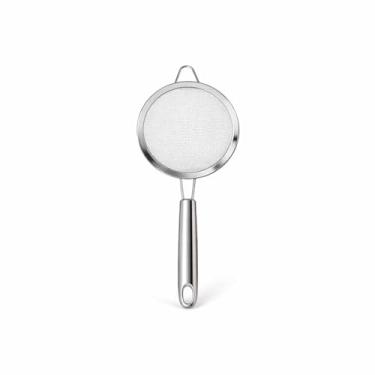 Imagem de Peneira de Cozinha 12 cm em Aço Inox · Malha Fina · Cabo Ergonômico · Ideal para Coar, Peneirar e Polvilhar