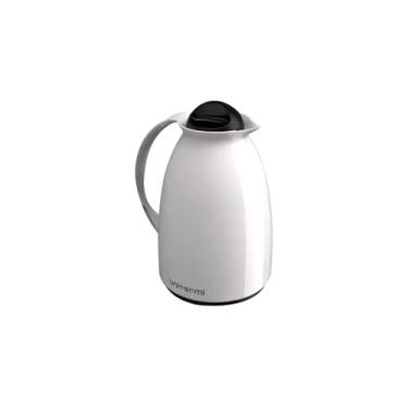 Imagem de Garrafa Térmica 650ml, Branca, Ampola de Vidro, Livre de BPA, para Café Chá Água, 21,5cm Altura, Conservação Térmica 8 Horas