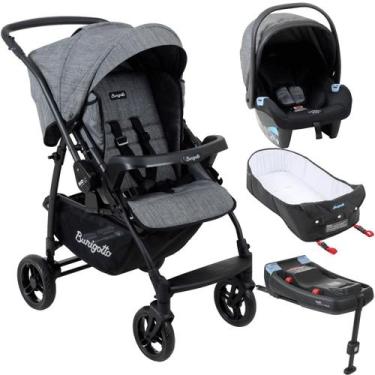 Imagem de Carrinho de Bebe Burigotto Travel Rio K 22 Ninho Base ISO Preto
