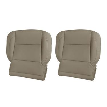 Imagem de Zieichy Capa de assento de couro PERF de substituição lateral inferior inferior de ambos os lados compatível com Chevy Silverado GMC Sierra 1500 2500HD 3500HD 2015, 2016, 2017, 2018 e 2019, 2 peças