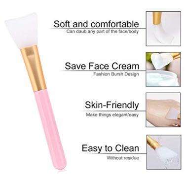 Imagem de ZJchao Escova de Máscara Facial de Silicone Pincéis de Maquiagem de Lama 3pcs Cuidados Com a Pele Azul Amarelo Vermelho (Vermelho+azul)