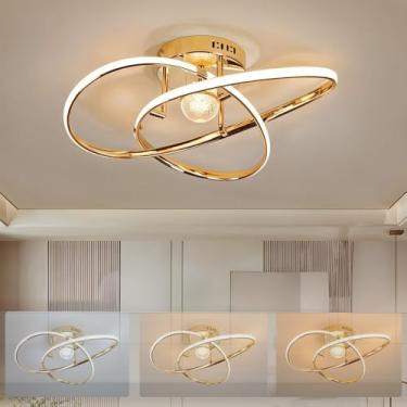 Imagem de 110-240v, 3000K a 6500K, Três Ajustes de Iluminação, Brilho Ajustável de 10% a 100%, Luminaria de Teto, Lustre Sala de Jantar, Lustre Sala, Lustre Pendente, Luminária de Teto