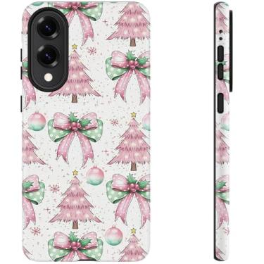Imagem de DEENAKIN Capa fofa para Samsung Galaxy S25 Edge - Compatível com carregamento sem fio - Silicone macio de camada dupla + capa rígida - Design elegante de flores silvestres - Capa de telefone chique