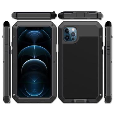 Imagem de Capa de proteção resistente de metal e alumínio para iPhone 16, 15, 14, 13, 12 mini, 11 Pro, 7, 8 Plus, XS Max, XR SE 16