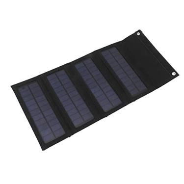 Imagem de Luqeeg Carregador de Painel Solar Monocristalino Portátil de 40 W para Carregamento de Emergência Ao Ar Livre, Bolsa Dobrável Leve para Acampamento e Caminhada, 1 Interface USB, 7,5 X 3,5 pol. (Preto)