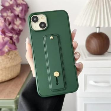 Imagem de IRTGFG Capa de celular com suporte de pulso colorido para iPhone 16 Pro Max, capa à prova de choque e proteção contra quedas (para iPhone 16 Pro Max/verde brilhante)