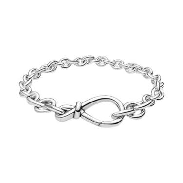 Imagem de Pulseira DIY De Prata Esterlina 925 Com Coração, Coroa E Corrente De O