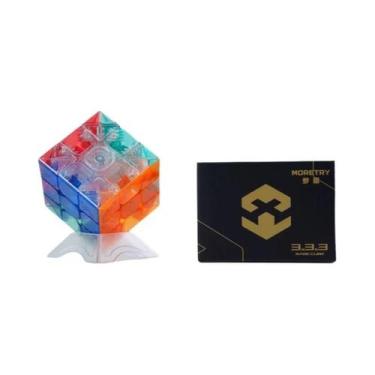 Imagem de Cubo Mágico Profissional Transparente Colorido 3X3 Ultra-Rápido Silenc