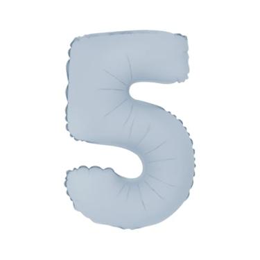 Imagem de BALAO CROMADO C/CANUDO 16" BRANCO FOSCO NUMERO 5