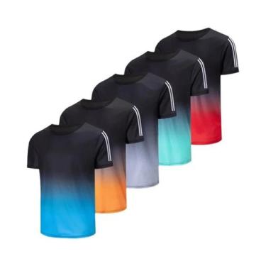 Imagem de Camiseta Masculina De Secagem Rápida Com Gola Redonda E Manga Curta Co