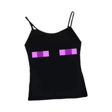 Imagem de Camiseta Feminina Sem Mangas De Renda Y2K Hip Hop Punk Rock Gótica Chi