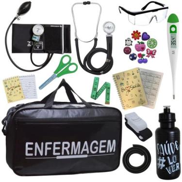 Imagem de Kit Enfermagem Bolsa Estetoscopio Aparelho Pressao Top - PREMIUM, P.A.