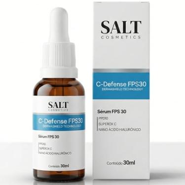 Imagem de Sérum Facial com FPS 30 – C-Defense 30ml – Vitamina C, Niacinamida e Ácido Hialurônico para Proteção e Luminosidade – Salt Cosmetics