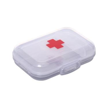 Imagem de Porta Comprimido Organizador de Medicamentos com Divisórias Plástico 7,5x10,5cm