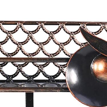 Imagem de Prateleira coruja multifuncional montada na parede Ainoli com ganchos Rack de ferro organizador de armazenamento que economiza espaço