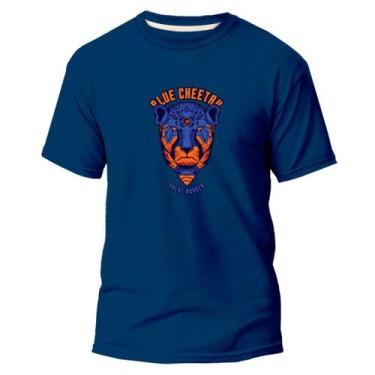 Imagem de  Camiseta Basica Algodão Premium Estampa Digital Blue Cheeta - Pavesi,