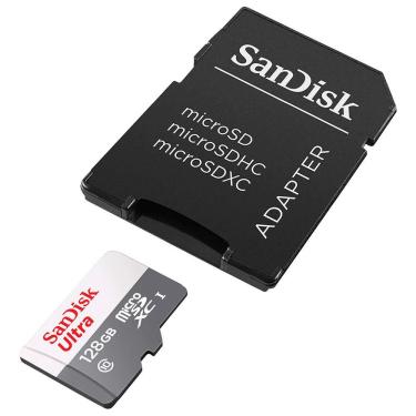 Imagem de Cartão De Memória 128gb Com Adaptador, Sandisk Micro Sd - Sdsqunr-128g-gn3ma