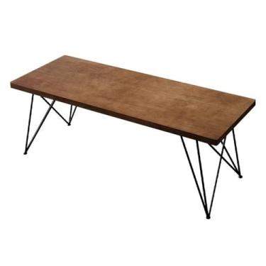 Imagem de hezhuhe2258 Mesa de escritório em casa, mesa de escritório em casa, pernas de ferro estáveis, mesa de trabalho de escrita de estilo simples moderno (pequena)
