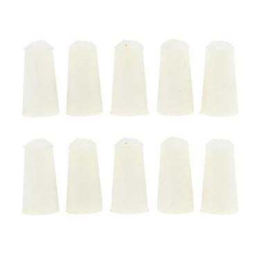 Imagem de Milageto Recipiente de Amostra de Teste de Laboratório de Tubo de Centrífuga Graduado de Plástico 10 Peças 50 Ml, Branco12-17mm