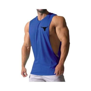 Imagem de Camiseta Sem Mangas Masculina Com Estampa De Touro, Estilo Musculoso E