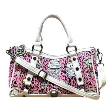 Imagem de ED HARDY Bolsa feminina pequena Hazel, Rosa/branco, One Size
