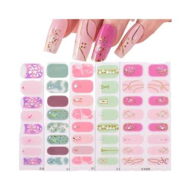 Imagem de Adesivos De Unha 3D Dopamine Color, 5 Folhas, 80 Pontas, Sem Cozimento